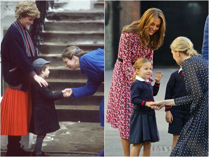 They both appeared to have an equal measure of excitement and nerves as they met their new teacher.