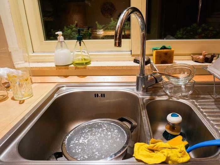 Unclog a kitchen drain with baking soda and vinegar.