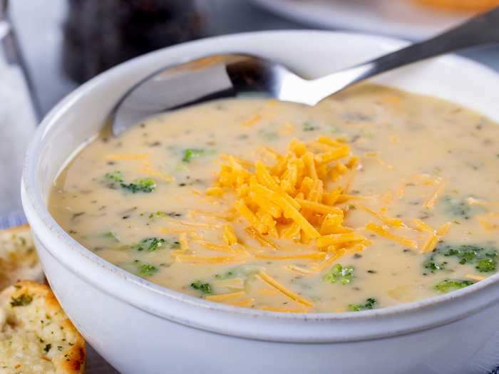 Frozen soup is easy to prepare and it often thaws well.