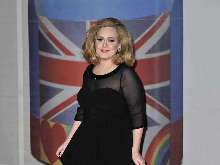 Adele served up a regal look at the 2012 Brit Awards in London.