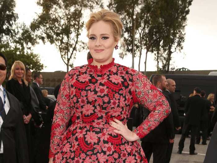 Adele took a style risk with a red-hot Valentino Couture dress at the 2013 Grammys.