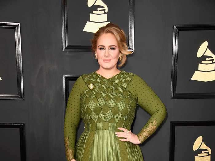 At the 2017 Grammys, she stepped out in a green gown by Givenchy.