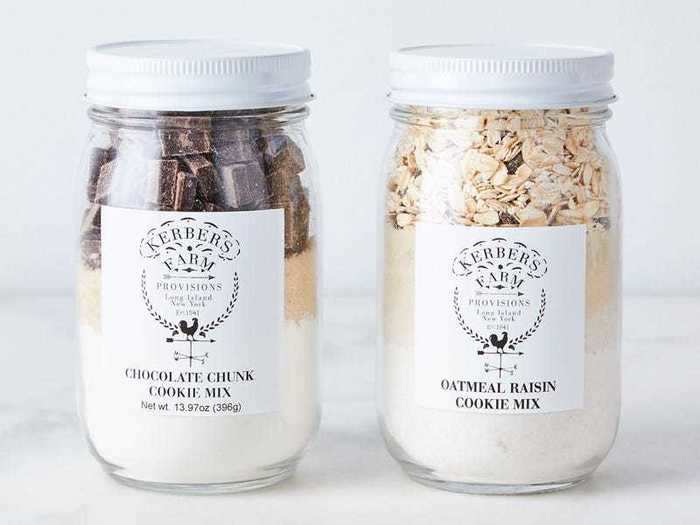 Cookie mixes in giftable mason jars