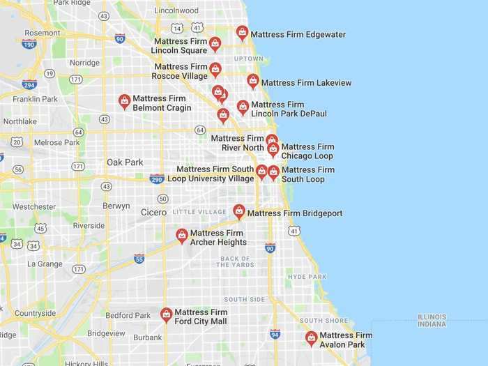 There were a lot of Mattress Firm stores in Illinois all within a few miles of one another, leading some to believe it was a money-laundering business.