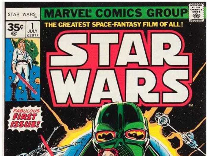 The "Star Wars" comic issue no. 1, 35-cents variant is super rare.