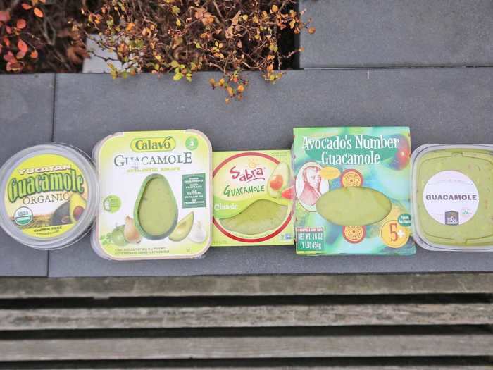 We bought all five guacamole brands at grocery stores in New York City.