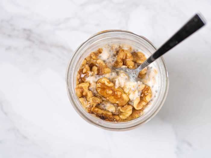 Overnight oats are filling and simple to prepare.