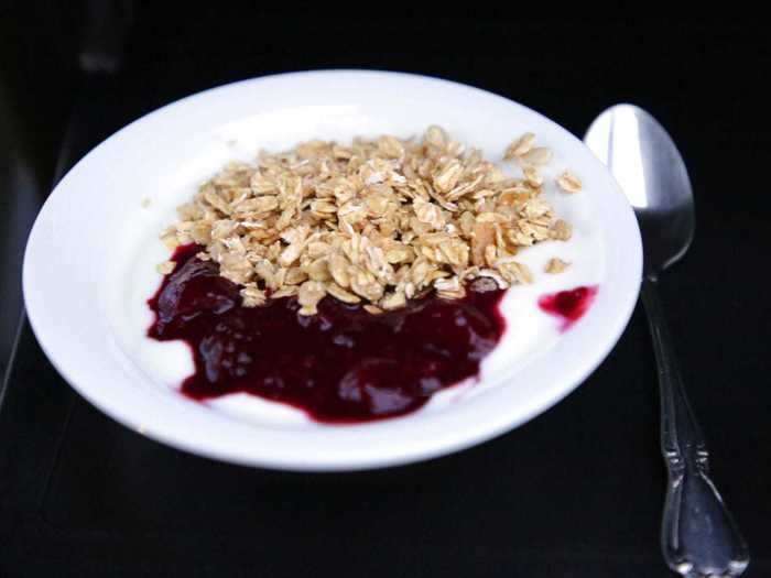 A granola and nut parfait is a healthy and spoonable breakfast treat.