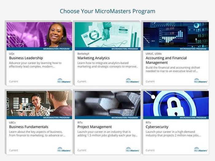 Outside of individual courses, edX also offers a variety of programs, like the MicroMasters Certificate, which provides an accelerated, less expensive path to a Master