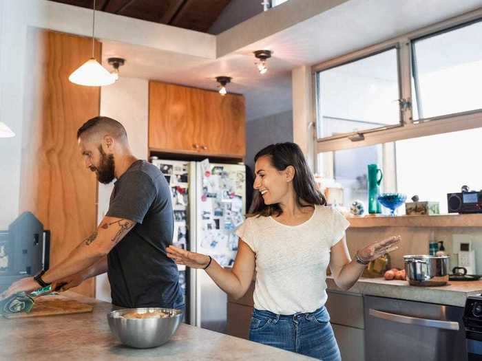 Challenge your partner to a cook-off with random pantry ingredients.