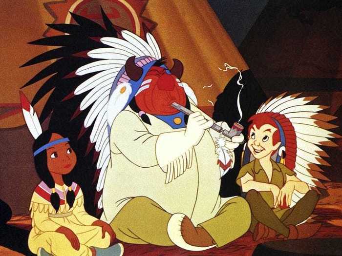 The Native Americans in "Peter Pan" are stereotypical and feature cultural appropriation.