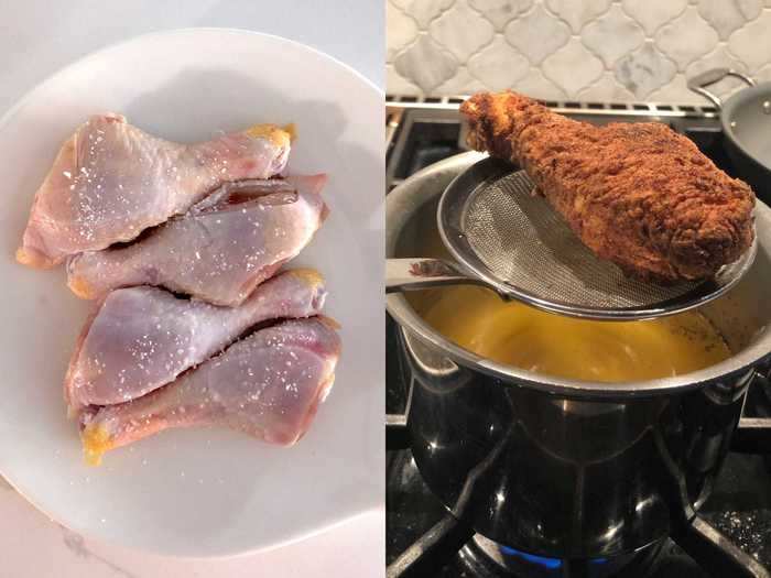 With two out of four pieces of chicken perfectly cooked, I took stock of everything I learned from this experience — including how important it is to season the raw chicken properly.