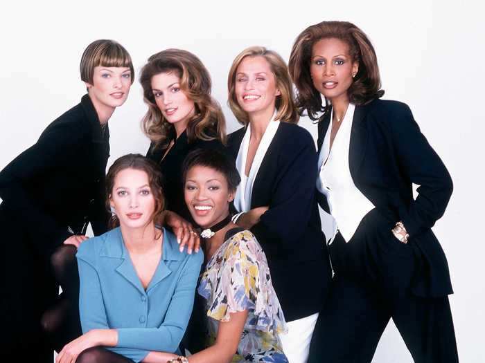 Naomi Campbell, Cindy Crawford, Christy Turlington, and Linda Evangelista continued to stick together through the early 