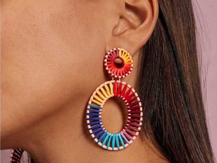 Mini Kiera Rafia Statement Earrings