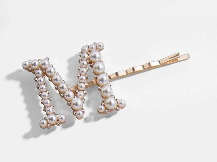 Baroque Initial Pearl Hair Pin