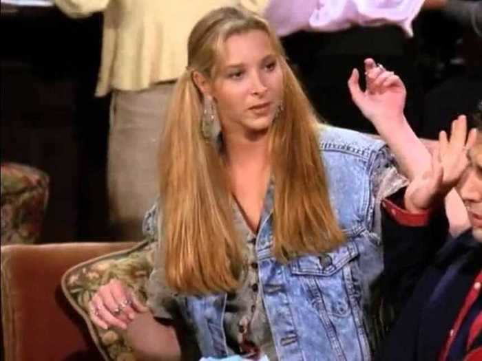 Phoebe Buffay sported pigtails and a denim vest for her first appearance.