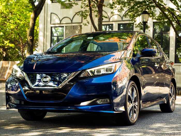 Now for the 2019 Nissan Leaf SL Plus, wearing a luminous Deep Pearl Blue paint job.