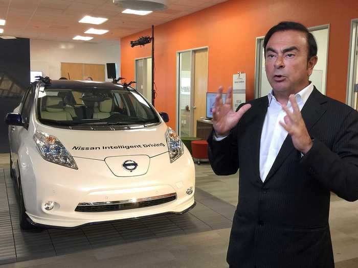 The Leaf has been on the market since 2010, making it the old man of the EV world. Nissan CEO Carlos Ghosn presided over its launch.