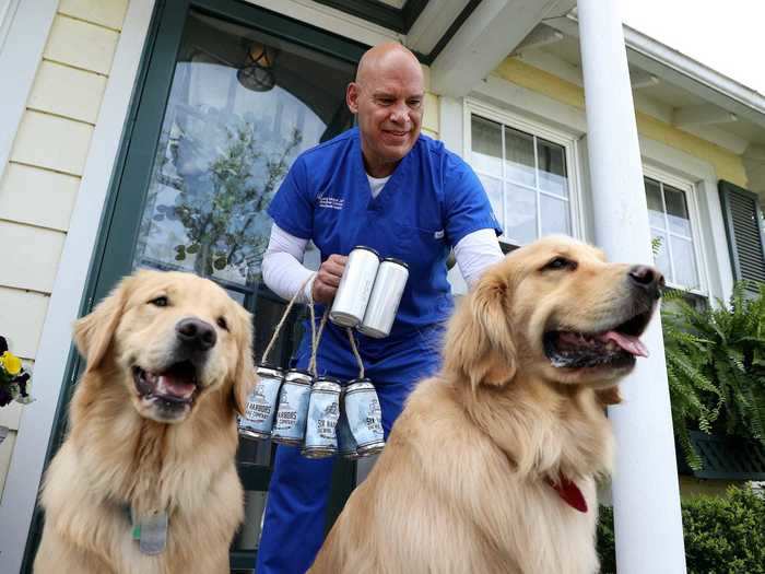 Buddy and Barley have been bringing joy to beer lovers in Huntington, Long Island, ever since their owners began taking them on deliveries for Six Harbors Brewing Company.