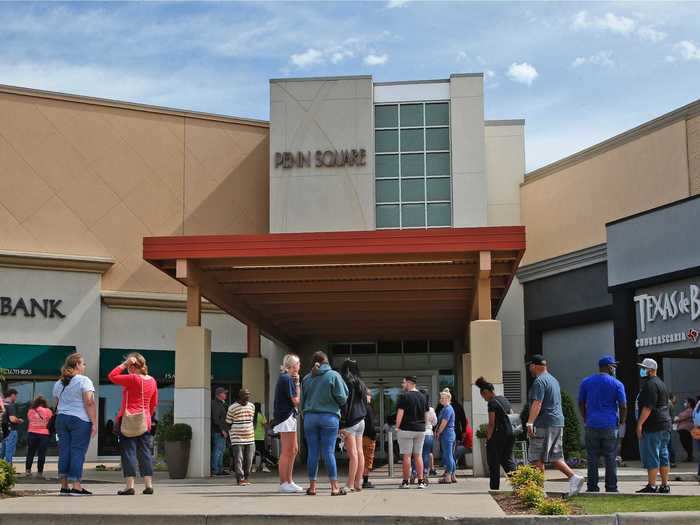 Penn Square Mall, another Simon property, also opened on Friday in Oklahoma City.