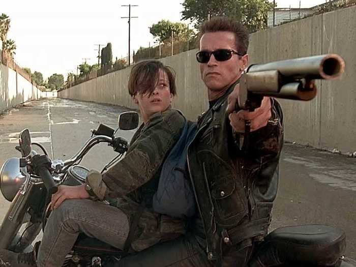 "Terminator 2: Judgment Day" is an action-packed adventure starring Arnold Schwarzenegger as a cyborg.