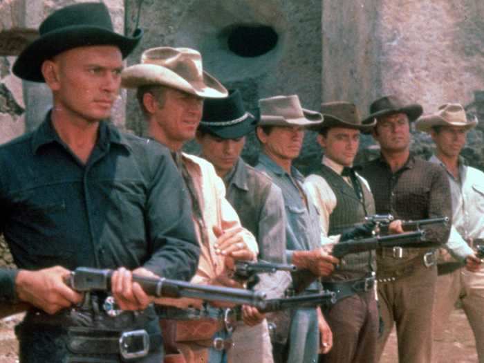 "The Magnificent Seven" features an all-star cast of Yul Brynner, Steve McQueen, Eli Wallach, and more.