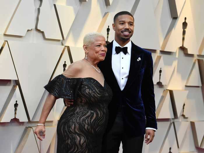 Michael B. Jordan attended the 2019 Oscars with his mom, Donna Jordan, by his side.