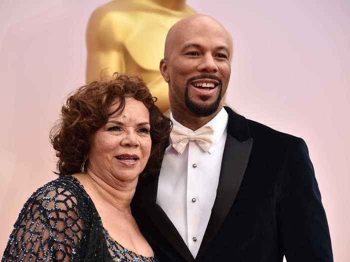 Common brought his mother, Dr. Mahalia Hines, to the Oscars in 2015.