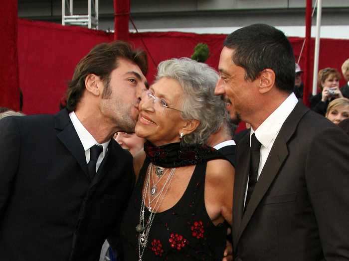 Javier Bardem attended the 80th Academy Awards with his mother, Pilar Bardem, and brother, Carlos Bardem, who is also an actor.