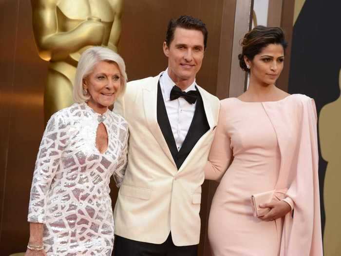 Matthew McConaughey brought his wife, Camila Alves, and mother, Mary Kathlene McCabe, the year he won Best Actor.