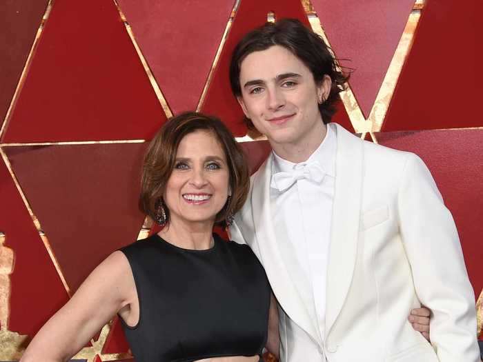 Timothee Chalamet brought his mom the year he was nominated for Best Actor.