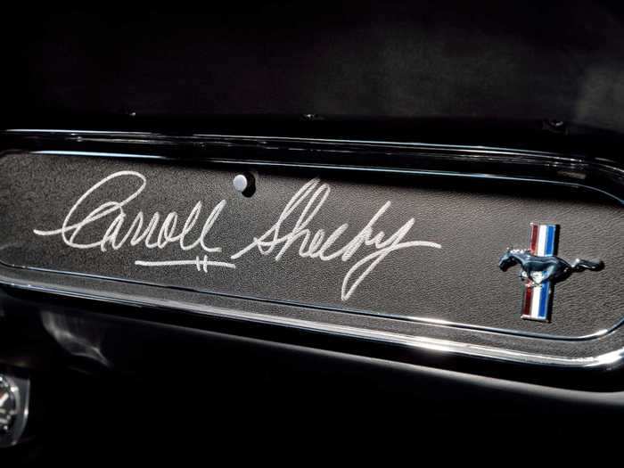 The car was originally owned by a Shelby American executive, and was signed by Carroll Shelby on the glovebox.