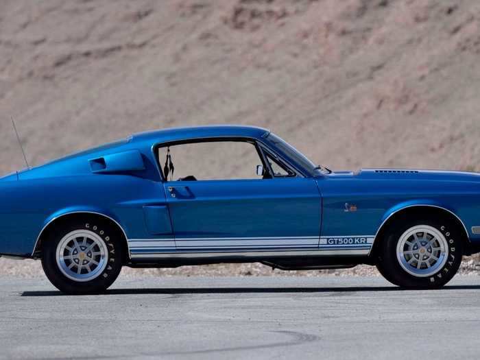 Another significant Shelby, this 1968 Shelby GT500KR Fastback, was the first one sold for that model year.