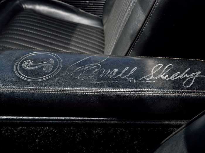 ... and a center console autographed by Carroll Shelby.