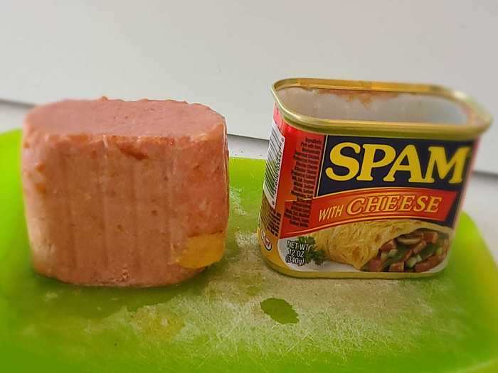 Upon first glance, Spam with cheese wasn