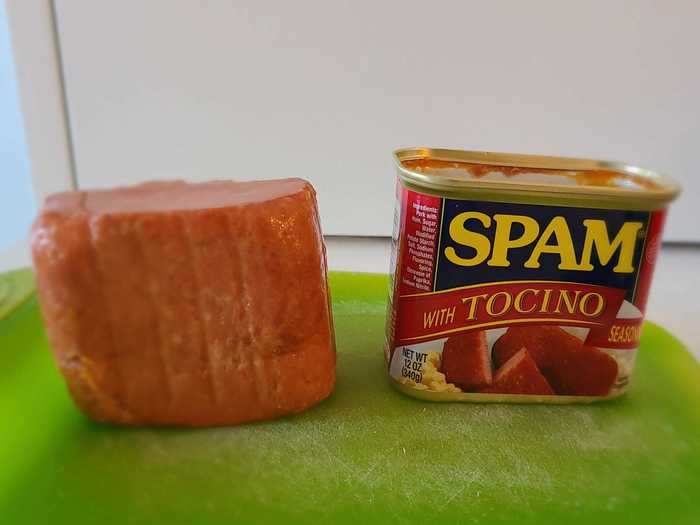 Spam with tocino seasoning seems like it will taste like sweet bacon, so it should be good.