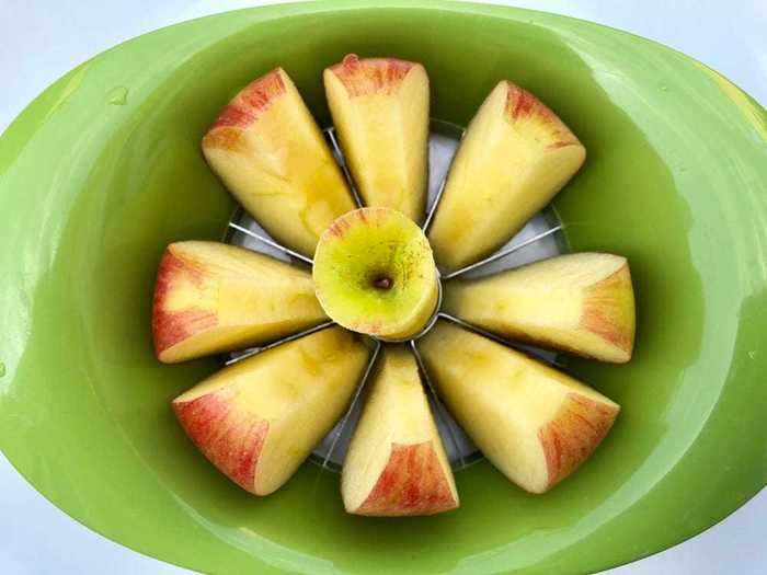 Cut up a potato with an apple slicer for perfect wedges.