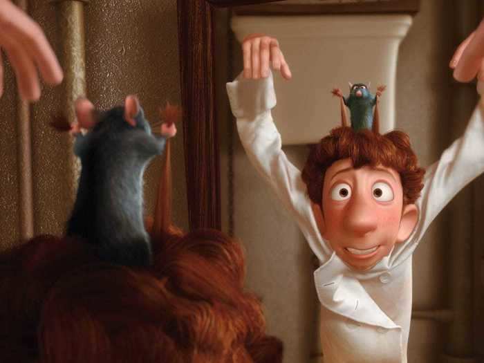 A rat with a passion for cooking helps a young chef in "Ratatouille" (2007).