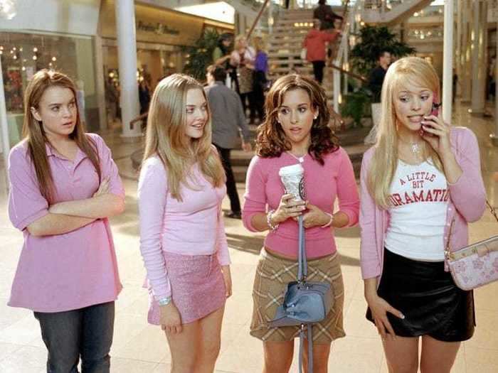 A new girl tries to find her place in high school in "Mean Girls" (2004).