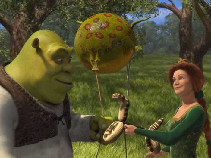 An ogre becomes a reluctant hero in "Shrek" (2001).