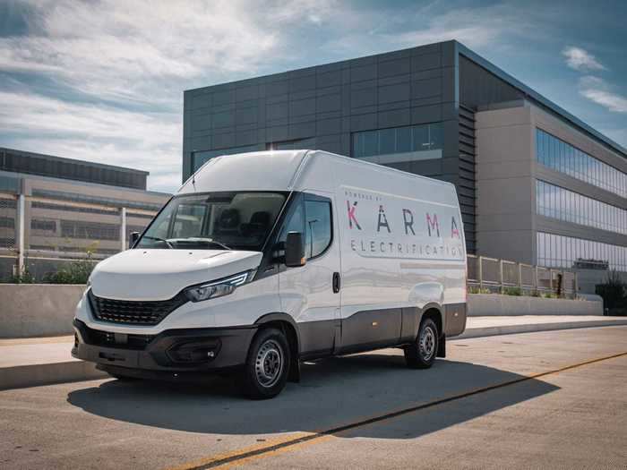 The van platform is being produced in Moreno Valley, California, although Karma Automotives is based in Irvine, California.