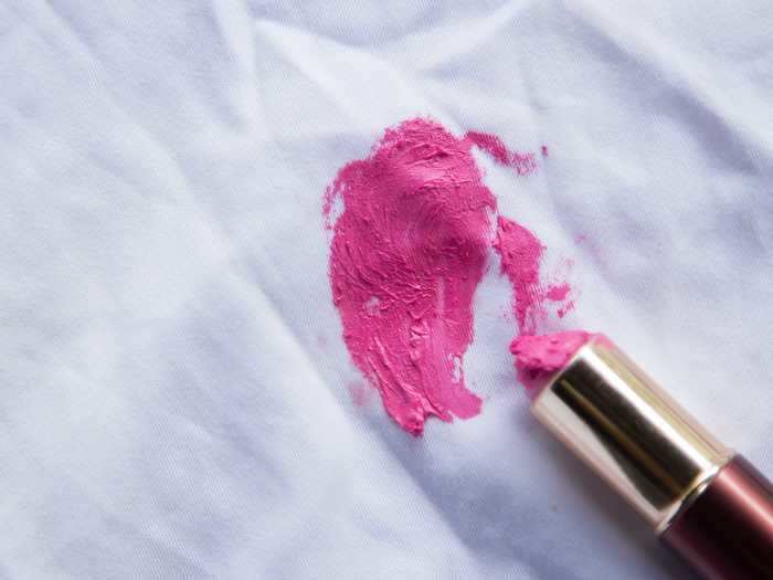 If your makeup rubbed off on your shirt collar, use shaving cream to take the stain out.