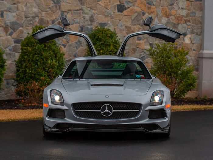 It has the striking gull-wing doors.