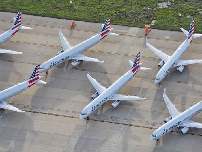 Most of the aircraft Luten saw parked in Dallas were small, narrow-body jets brought over from the adjacent terminals.