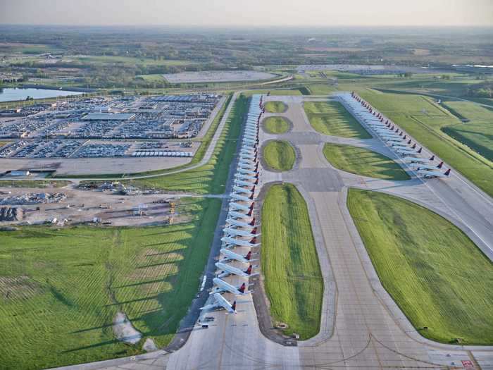 Just a few months ago, Kansas City and Delta were in the news together when an aircraft belonging to the latter slid off a taxiway at Kansas City International. Now, the airport is proving to be a safe-haven for Delta jets.