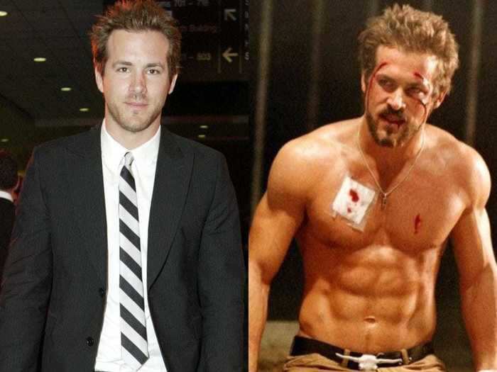 Ryan Reynolds gained 25 pounds of muscle for "Blade Trinity" and kept it on for "Green Lantern."