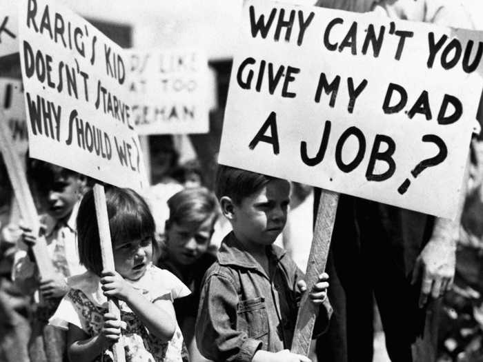 Children were adversely affected, as well. An estimated 200,000 vagrant children wandered the streets of America due to the break-up and collapse of their families.