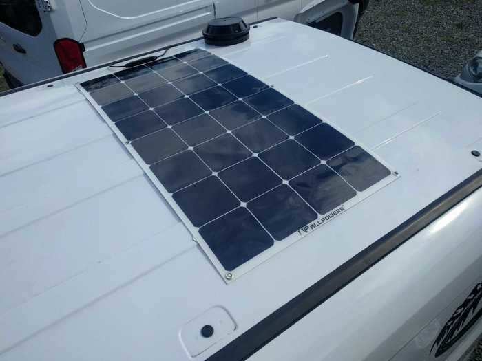 The vans also rely on its 100-watt solar panels to provide environmentally friendly energy to power the van