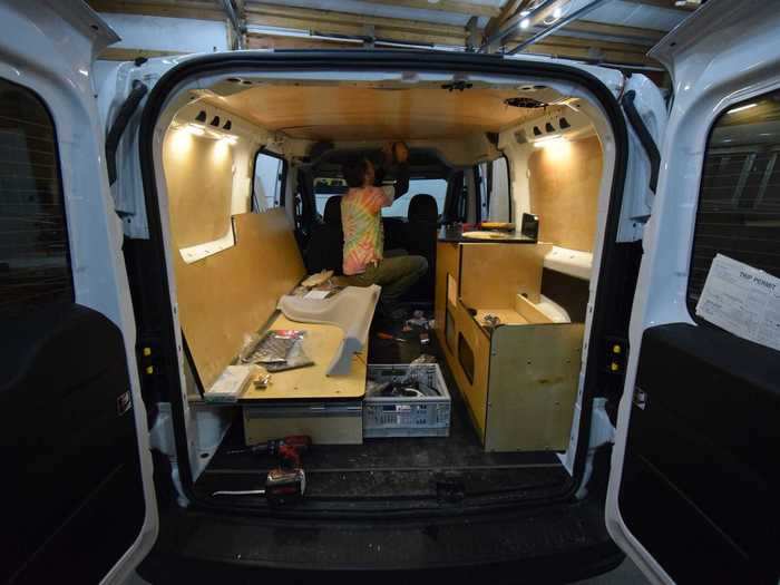 The converted vans can be picked up within three days of being dropped off at the company