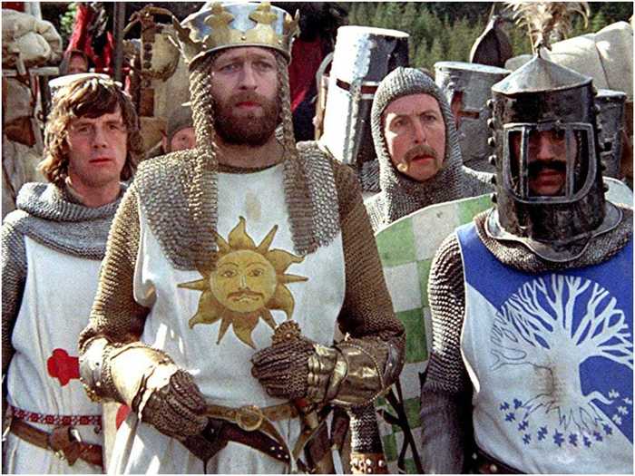 "Monty Python and the Holy Grail" (1975) is a comedy set in medieval times.